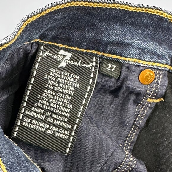 7 For All Mankind Women’s Roxanne Ankle Jeans Stretch Denim Dark Wash Sz 27 - Picture 5 of 8